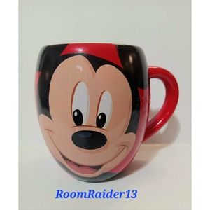 Disney Parks Mickey Mouse 'Oh Boy!' Red Coffee Tea Globe Mug Cup 20 Oz
